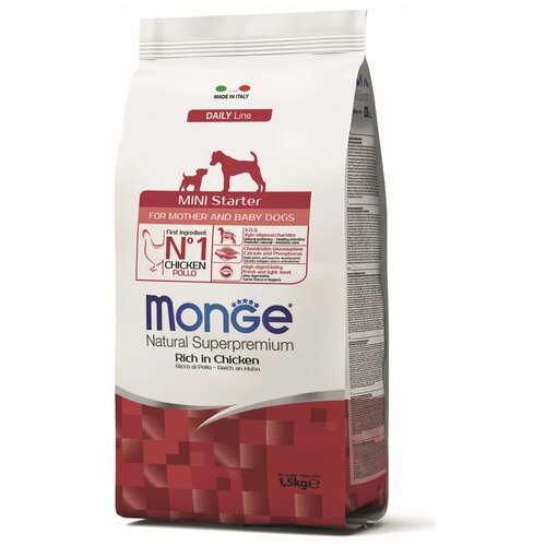 Monge Natural Superpremium granule za &amp;scaron;tence i kuje u laktaciji malih rasa, piletina Slike