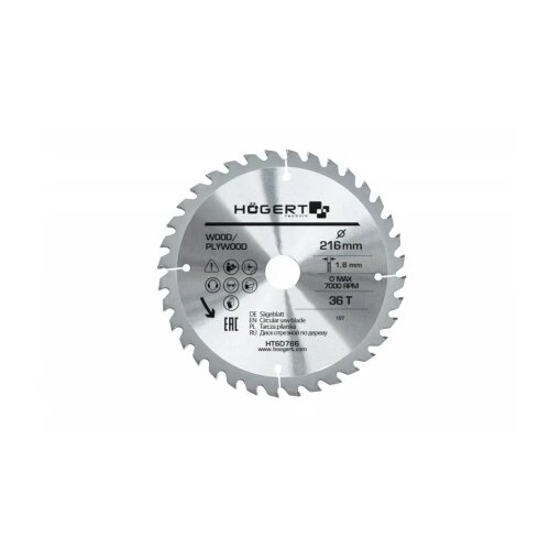 Hoegert list kružne pile/cirkulara za drvo 216 mm 36 Z HT6D786 Slike