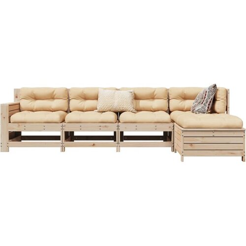 VidaXL 5-dijelni set vrtnih sofa od masivne borovine Slike