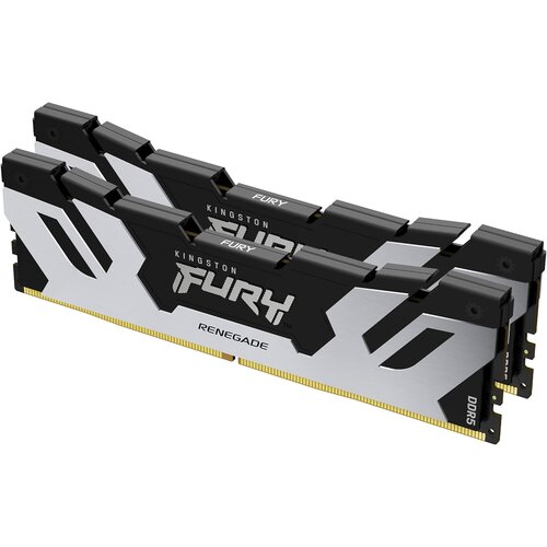 Kingston DDR5 64GB (2x32GB) 6400MHz [FURY RENEGADE], Non-ECC UDIMM, CL32 1.4V, 288-pin 2Rx8, Silver/Black, Memory Kit, w/Heatsink, XMP Slike