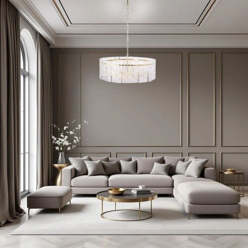 Toolight Visilica s kristalima APP1779-CP 60CM Gold Slike