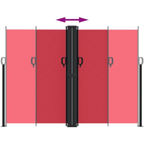  Bočna tenda na uvlačenje crvena 180x1000 cm Slike