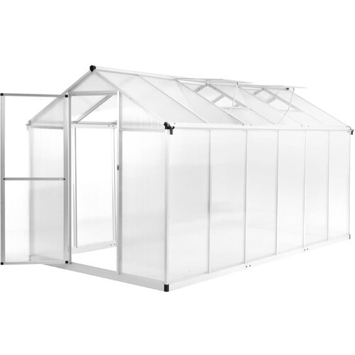vidaXL Rastlinjak iz aluminija 362x190x195 cm 13,41 m³ Cene