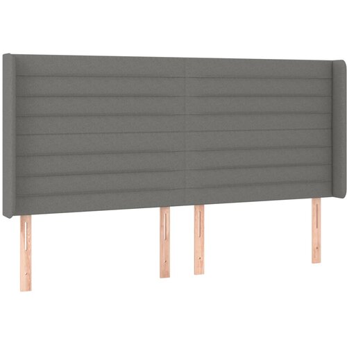 Maison Chic vzglavna omarica - nočna omarica - posteljna omarica z u&scaron;esi temno sivo 183x16x118/128 cm blago, (21711328) Cene
