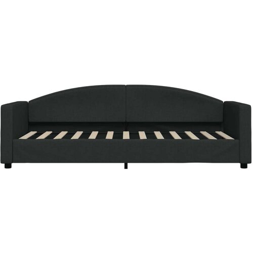 VidaXL dnevni krevet na razvlačenje crni 80 x 200 cm od tkanine Slike