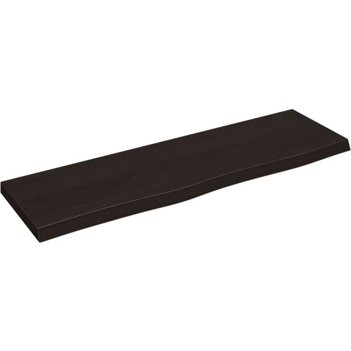 Maison Chic Stenska polica - Viseča Polica temno rjava 100x30x(2-4) cm trdna hrastovina, (21784883) Cene