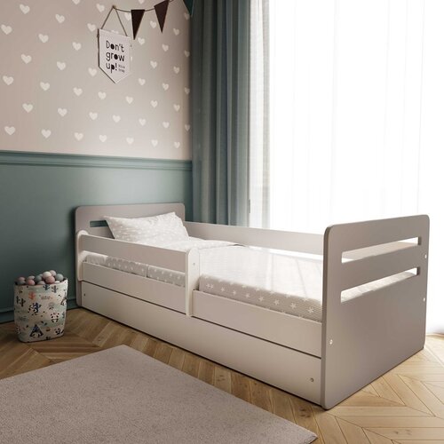 HAPPYKIDS Dječji krevet Tomas 180x80 bez madraca s ladicom Siva Cene