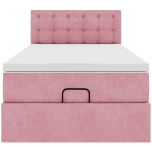vidaXL Otomanski okvir kreveta s madraca ružičasti 90x190cm baršunasti Cene