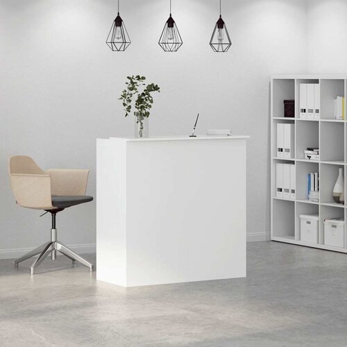  Recepcijski stol Bijeli 100x50x103,5 cm Inženirsko drvo Slike