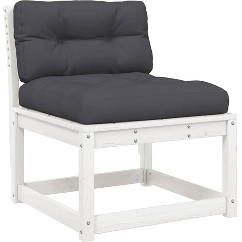  6-dijelni set vrtnih sofa s jastucima bijeli masivna borovina Bijela Slike