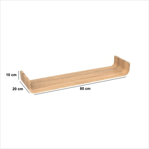 5five Zidna polica KAPTO 80x20 cm braon Slike