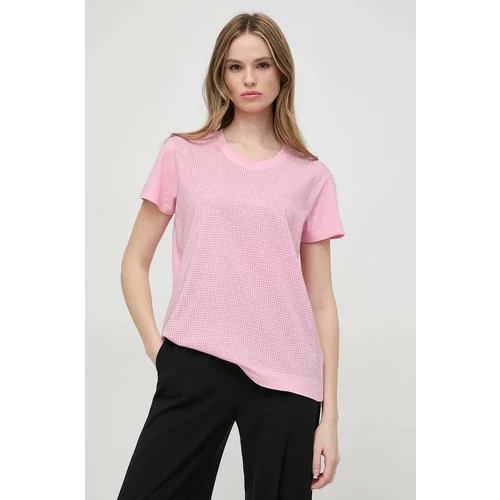 Patrizia Pepe Pamučna majica za žene, boja: ružičasta