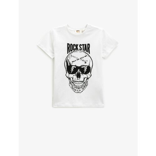 Koton Skull Printed T-Shirt Short Sleeve Crew Neck Cotton Slike