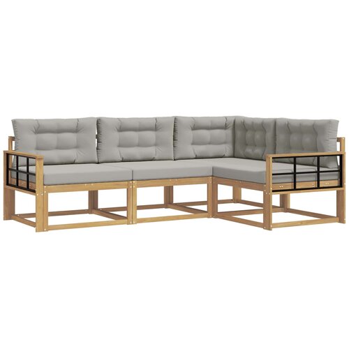 vidaXL Zunanja garnitura za sedenje 3 pcs Bela in svetlo siva, (5000282452) Cene