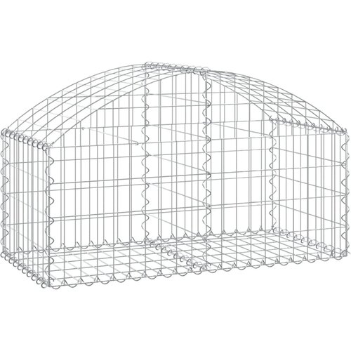  Gabionska ko&amp;scaron;ara s lukom 100x50x40/60 cm pocinčano željezo Slike