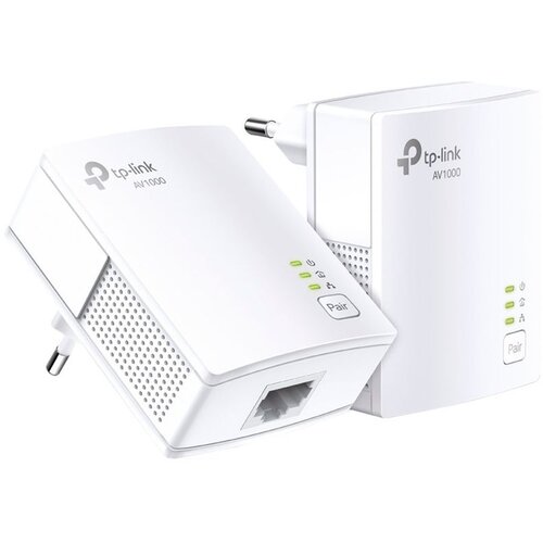 Tp-link AV1000 Powerline Starter Kit, Broadcom, 1 Gigabit Port, 1000Mbps Powerline, HomePlug AV, New PLC Utility,Twin Pack, Patented Power - Saving Mode - automatically reduces power consumption by up to 85% Cijene