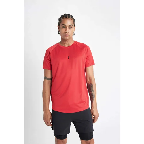 Defacto Fit Slim Fit Crew Neck Printed Short Sleeve Sports T-Shirt V2887az23au