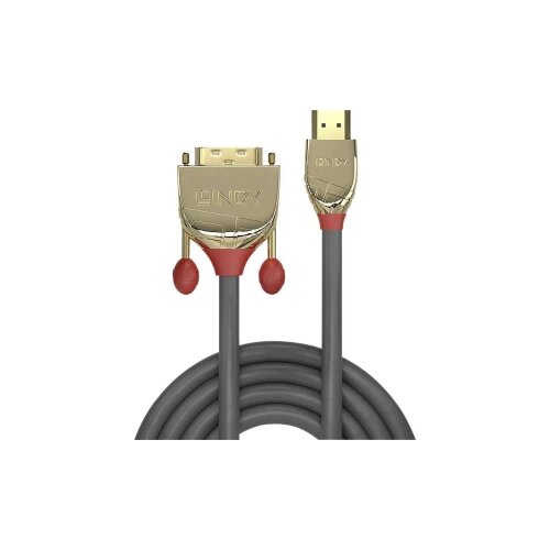 Lindy HDMI / DVI adapterski kabel HDMI-A utikač, DVI-D 18+1-polni utikač 10.00 m siva 36198 HDMI kabel Slike