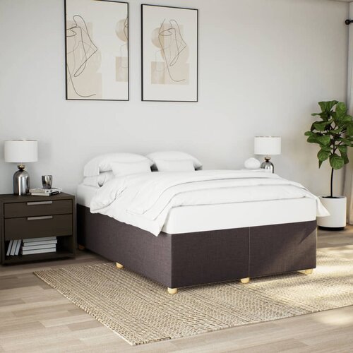 Furnova Posteljni okvir brez vzmetnice temno rjav 140x190 cm blago, (21940568) Slike