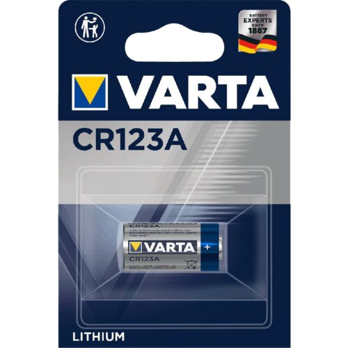 Varta Baterija litijska CR123A, 3V, blister pak. 1 kom Slike