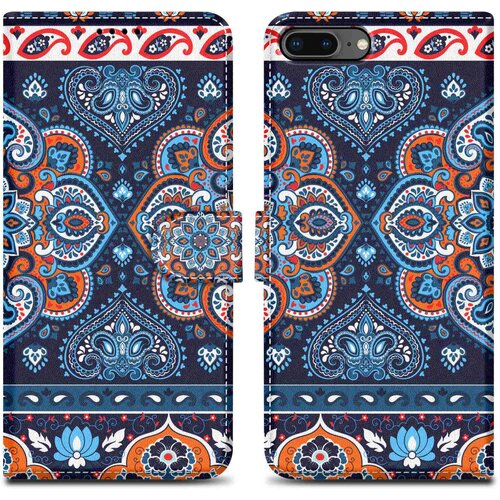 Cadorabo Ohišje, združljiv z Apple - Design Blue Mandala št. 1 - Zaščitni pokrov z magnetnim zapiranjem, funkcijo stojala in režo za kartico, (20603628) Cene