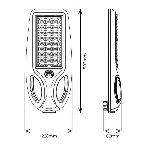  LED prigu&amp;scaron;iva solarna ulična lampa sa senzorom VENICE 100W/6000 mAh IP65 crna + daljinski upravljač Slike