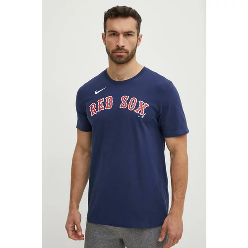 Nike Pamučna majica Boston Red Sox za muškarce, boja: tamno plava, s tiskom