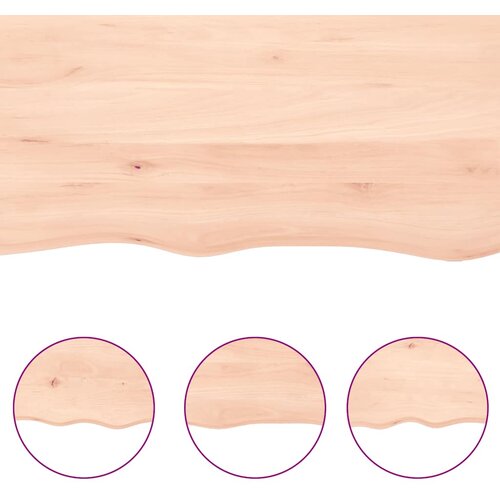  Zidna polica 40x30x(2-6) cm neobrađena masivna hrastovina Slike