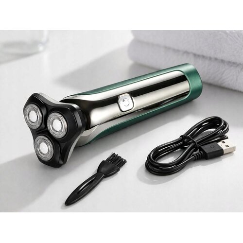  Mu&amp;scaron;ki aku. 500mah električni aparat za brijanje 3 glave za lice i bradu usb Slike