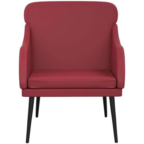  Fotelja crvena boja vina 63 x 76 x 80 cm od umjetne kože - boja crnog vina 1 Slike