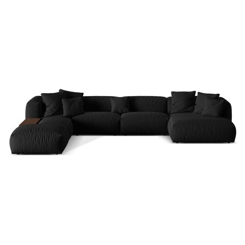 Micadoni Crna kutna garnitura (s lijevim kutom/u obliku slova &amp;quot;U&amp;quot;) Martina &amp;ndash; Home Slike