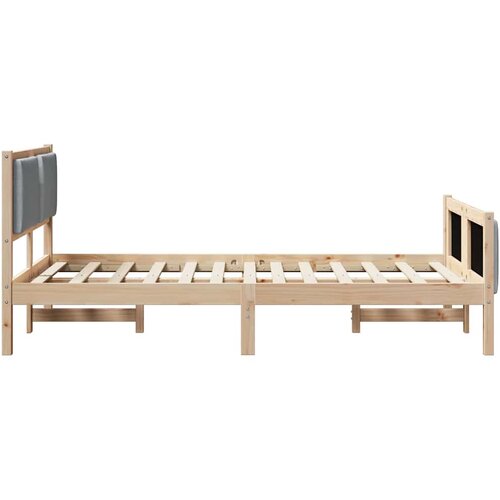  Krevetna konstrukcija Svijetlo siva 120 x 190 cm tkanina Smeđa Slike