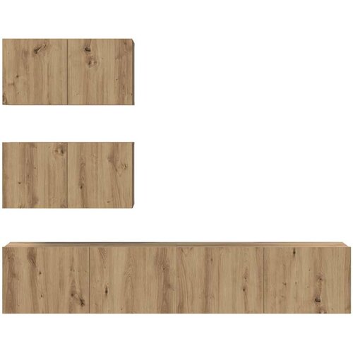  Set TV komoda Zidne 4 pcs Hrast artisan Konstruirano drvo Slike