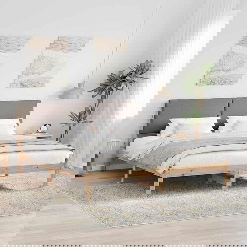 VidaXL Kovinska posteljna konstrukcija Rjava in taupe 180 x 200 cm, (5000084581) Slike