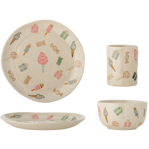 Bloomingville Mini Dječji set posuđa 3 kom od kamenine Sweets &amp;ndash; Slike