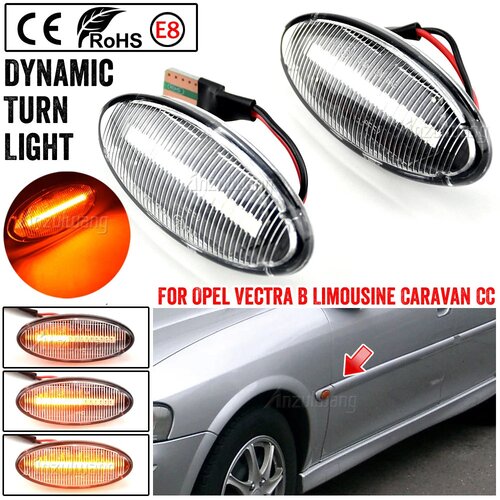  LED Dinamički migavci za Opel Vectra B, Providni Slike