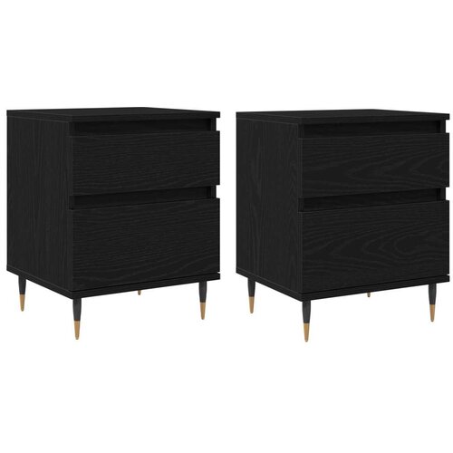 vidaXL noćni ormarići 2kom Crni hrast 40x35x50 cm Konstruirano drvo Cene