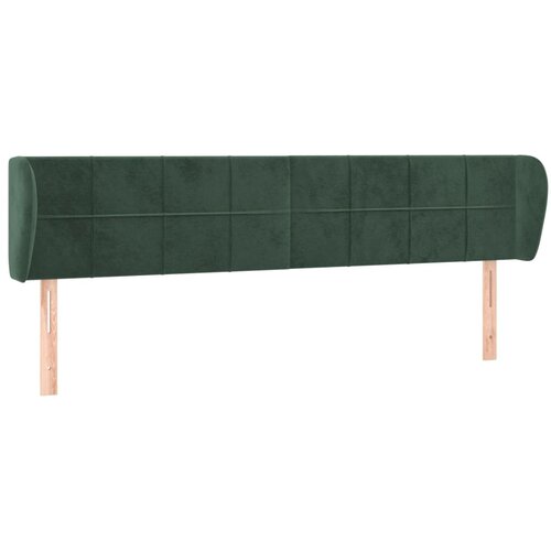 Maison Chic Posteljno vzglavje - Vzglavna omarica - Nočna omarica z ušesi temno zeleno 203x23x78/88 cm žamet, (21710417) Cene