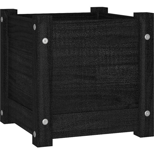 Maison Chic Vrtno cvetlično korito - Cvetlični Lonec črno 31x31x31 cm trdna borovina, (21790545) Cene