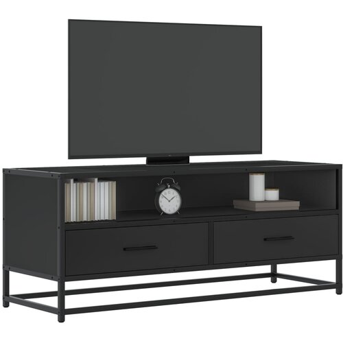VidaXL TV omarica črna 100x34,5x40 cm inženirski les in kovina Slike