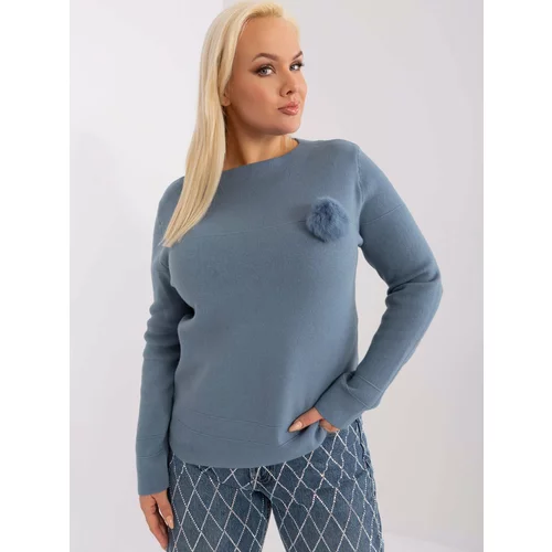 Fashion Hunters Teal everyday knitted sweater plus size