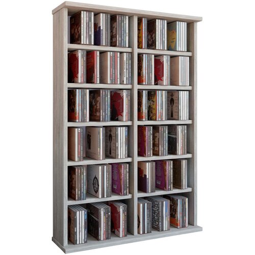Lesnina XXXL REGAL ZA CD-JE 60/92/18 cm barve hrasta Slike