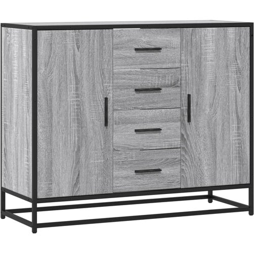 vidaXL Komoda siva sonoma 92x35x76 cm inženirski les, (5000218074) Cene