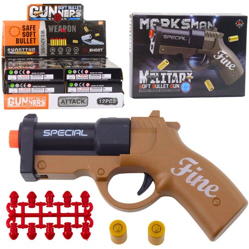 Mini pi&amp;scaron;tolj za igru MARKSMAN FINE 13.5 cm - crno/smeđi Slike