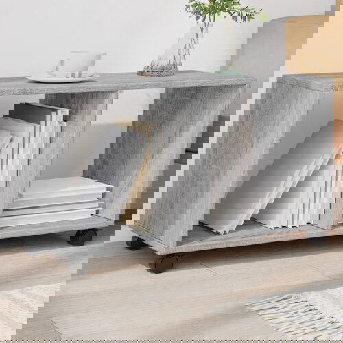 VidaXL Omarica na kolesih siva sonoma 72x33x42,5 cm inženirski les Slike