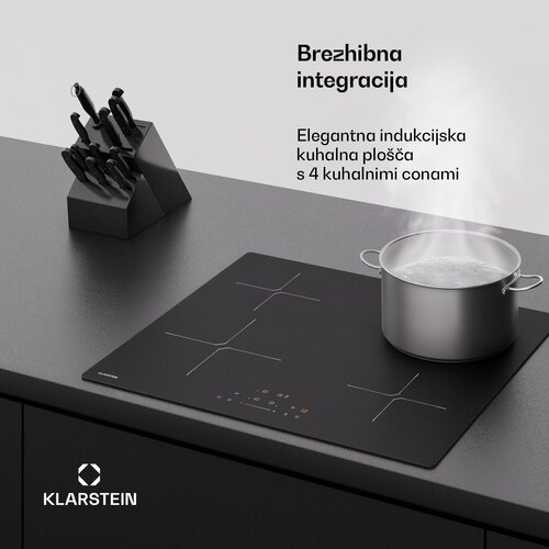 Klarstein PowerGlide indukcijska kuhalna plo&amp;scaron;ča | povr&amp;scaron;ina, odporna na praske | 4 kuhali&amp;scaron;ča | 7400 W | 60 cm Slike
