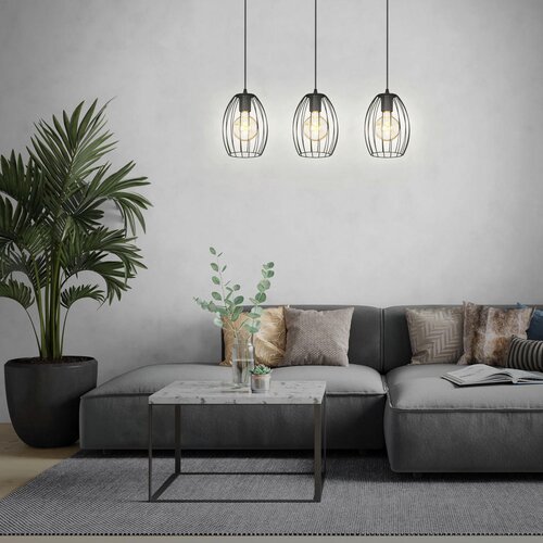 XXXL Brilo - Luster na lanku WAKTU 3xE27/60W/230V kaučukovo drvo Slike