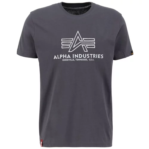 Alpha Industries Majica siva / rdeča / črna / bela