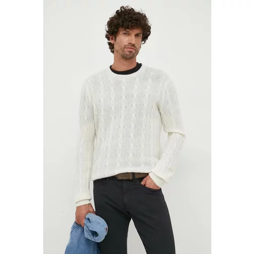 Polo Ralph Lauren Vuneni pulover za muškarce, boja: bež