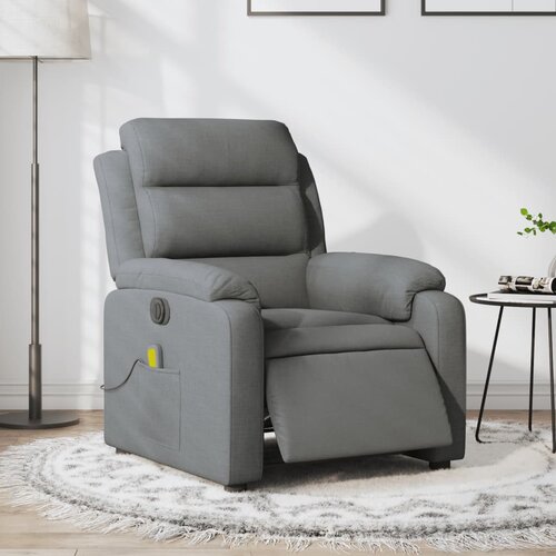  The Living Store Električni masažni naslanjač temno sivo blago - Električni Masažni Stol, (21501930) Slike